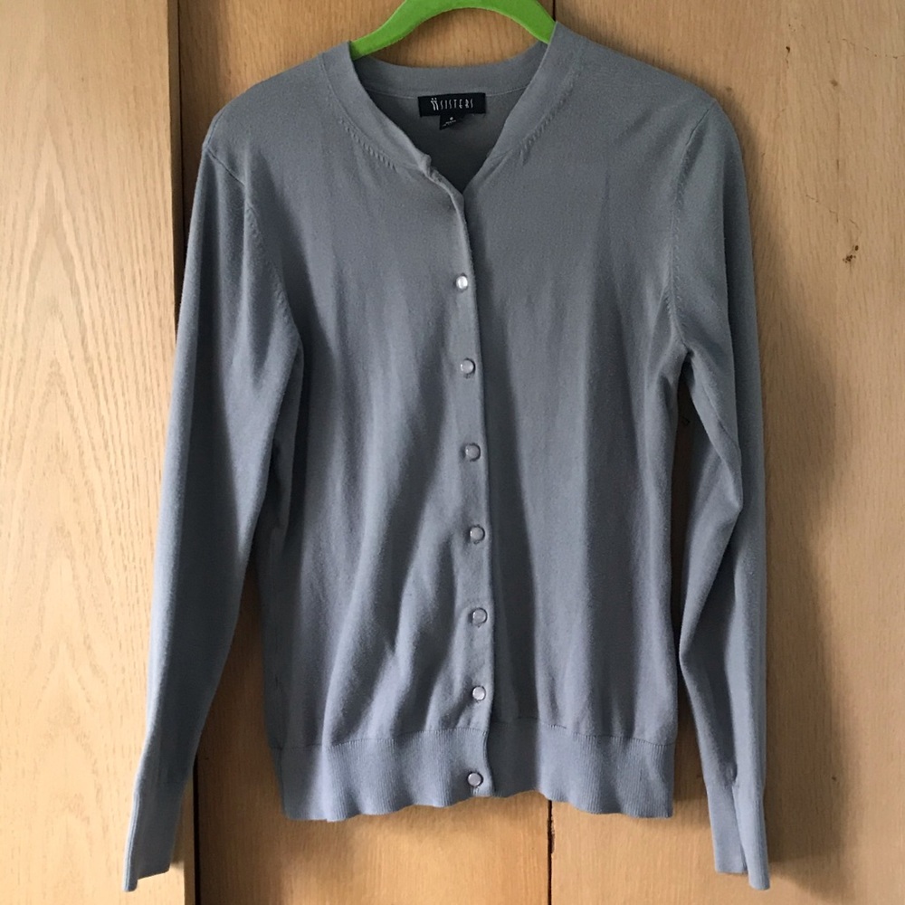 Sisters Gray Sweater Button Down